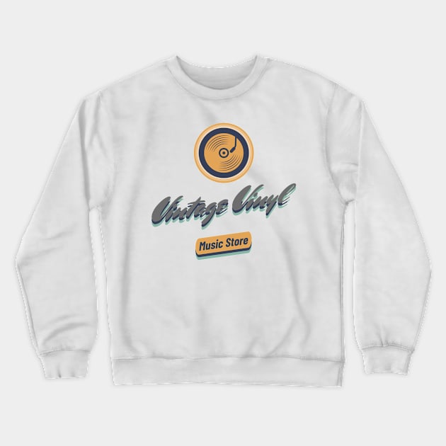 vintage vinyl Crewneck Sweatshirt by GttP